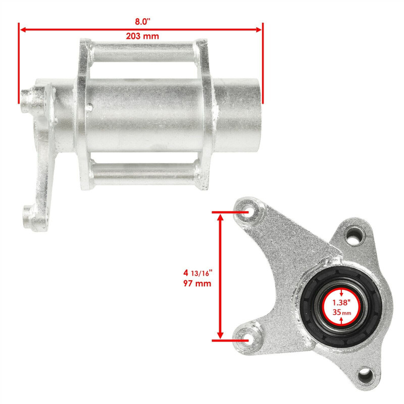 Moyeu arrière complet pour Yamaha YFZ Banshee 350  de 1989 à 2006 - Image 2