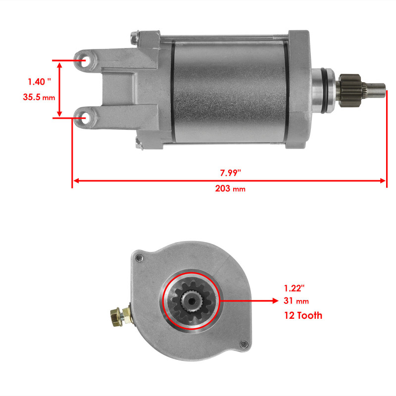 Démarreur pour Yamaha YFM Raptor 660  de 2001 à 2005 - Image 2