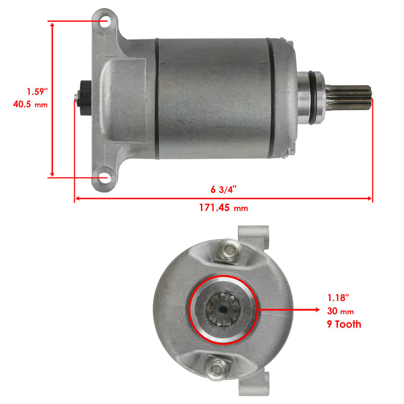 Démarreur pour Yamaha YFM Grizzly 550  de 2009 à 2014 - Image 2