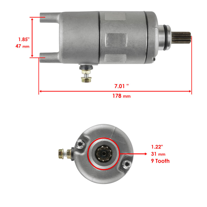 Démarreur pour Yamaha YFM Moto-4 225  de 1983 à 1990 - Image 2