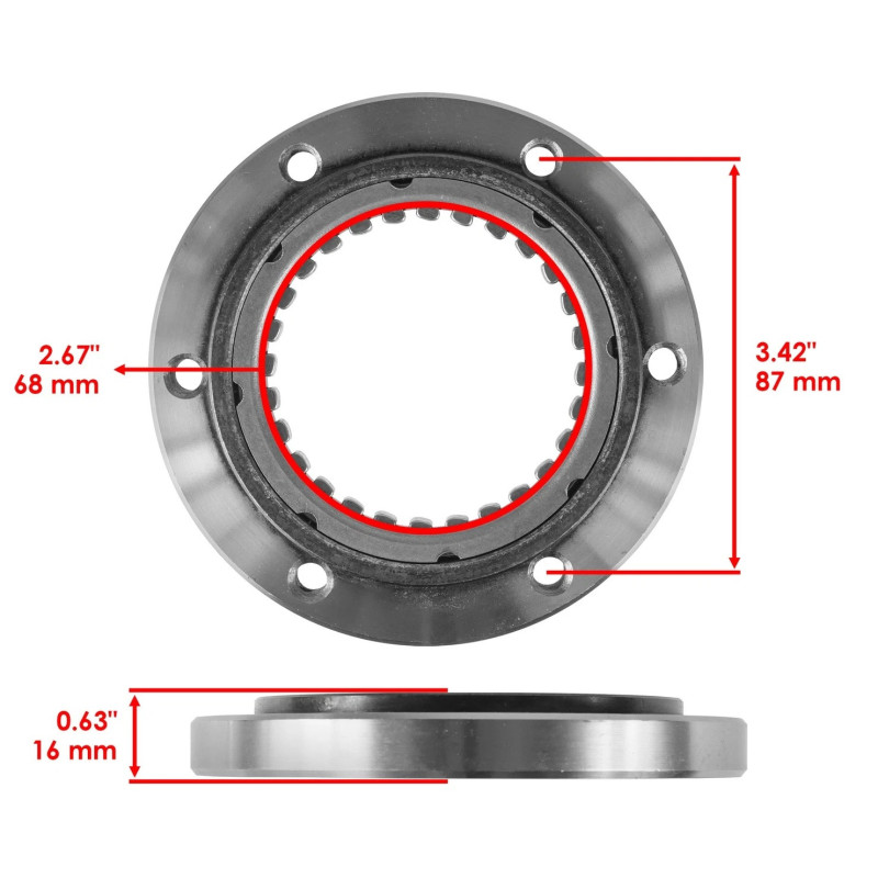 Roue libre lanceur pour Arctic cat Prowler 700  de 2009 à 2012 - Image 2