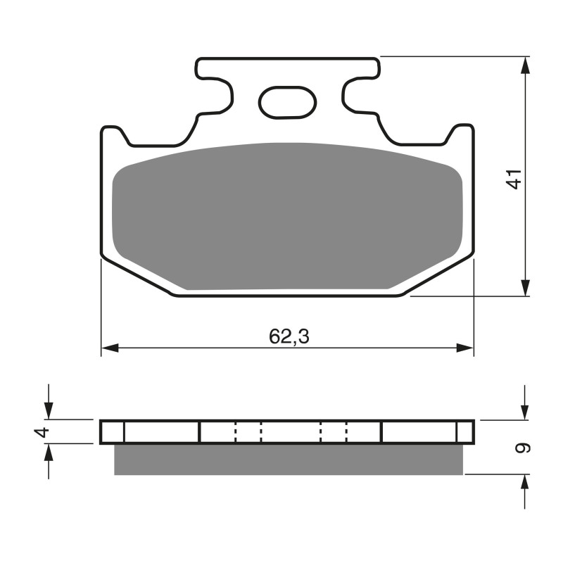Plaquettes de frein Arrière Pour Kawasaki KX 250  de 1989 à 1994 - Image 3