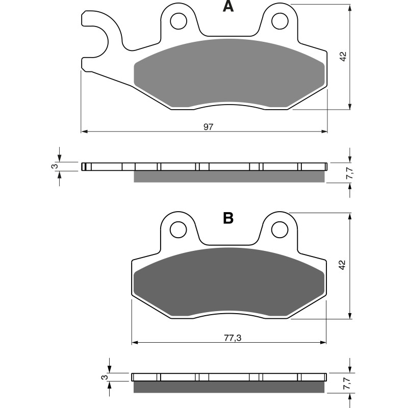 Plaquettes de frein Avant Pour Kreidler Enduro 125 DD de 2008 à 2011 - Image 3