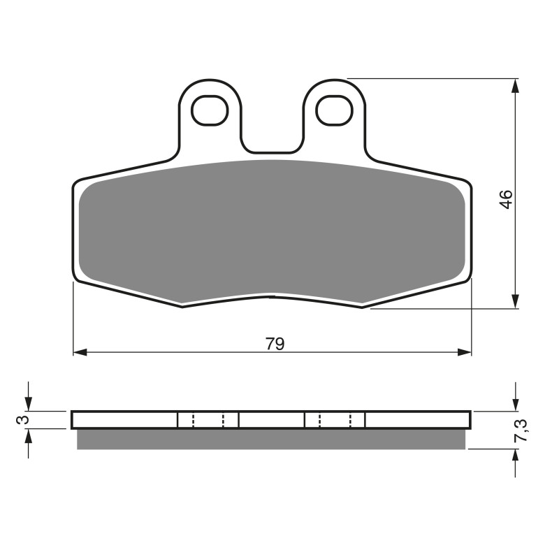 Plaquettes de frein Avant Pour Gilera Dakota 500  de 1986 à Nc - Image 3