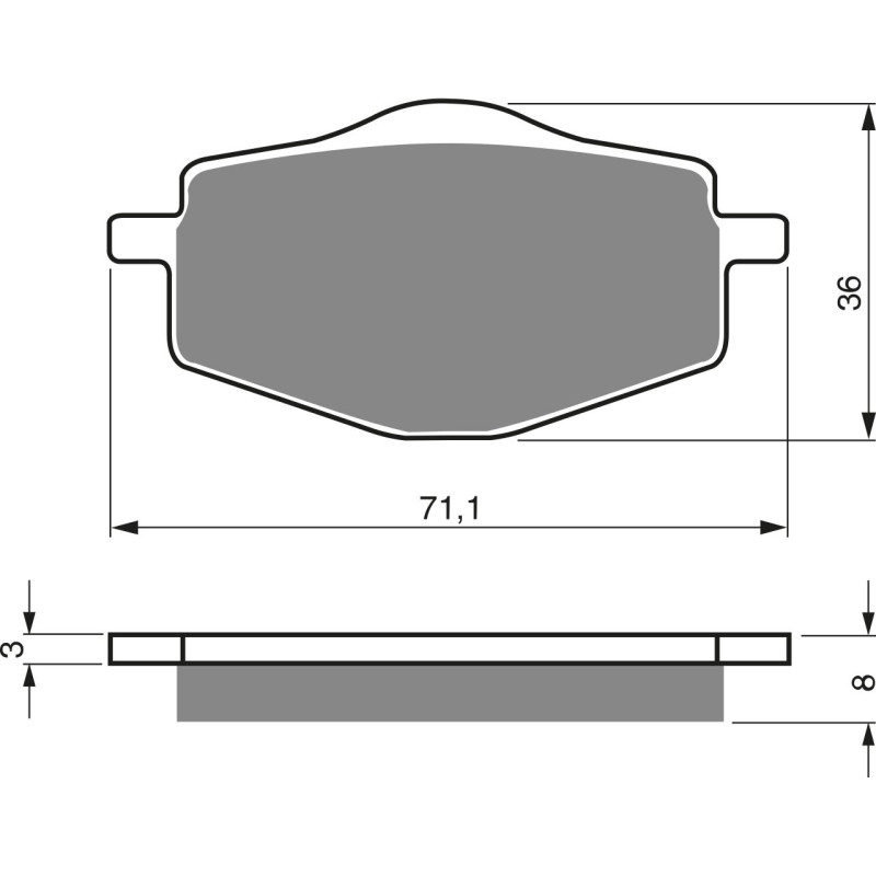 Plaquettes de frein Avant Pour Yamaha XT 225 Serow  de 1986 à 1996 - Image 3