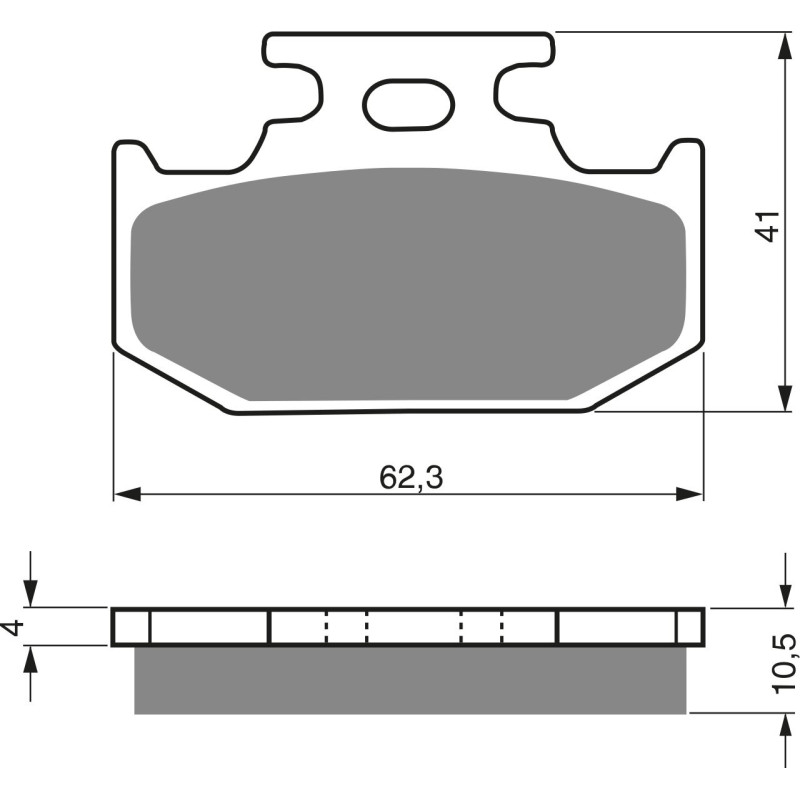 Plaquettes de frein Arrière Pour Yamaha DT 230 Lanza de 1997 à 1998 - Image 3