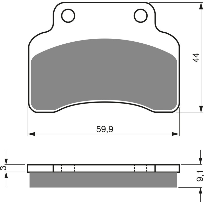 Plaquettes de frein Arrière Pour Kymco World 50  de 1995 à 1997 - Image 3