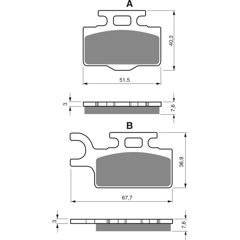 Plaquettes de frein Avant Pour Kawasaki KX 65  de 2000 à 2021 - Image 3
