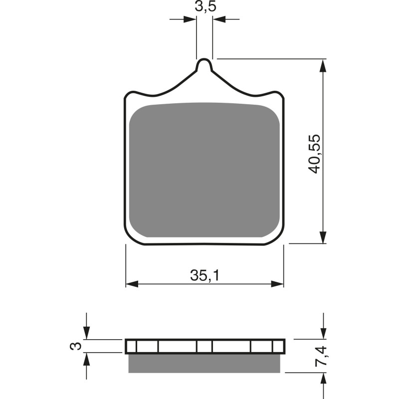 Plaquettes de frein Av Ga ou Av Dr Pour Aprilia Tuono 1000 RSV R de 2002 à 2006 - Image 3