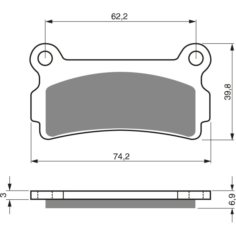 Plaquettes de frein Arrière Pour Beta Zero 250  de 1991 à Nc - Image 3