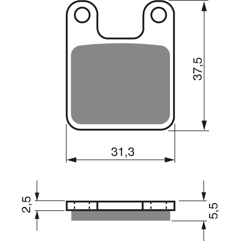 Plaquettes de frein Arrière Pour Polini Mini Motard 110  de 2003 à 2013 - Image 3