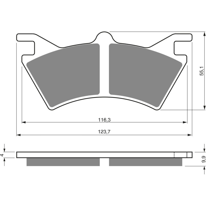 Plaquettes de frein Arrière Pour Polaris LUH 500  de 2002 à Nc - Image 3