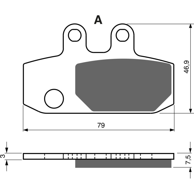 Plaquettes de frein Arrière Pour Moto-guzzi V7 850 stone de 2001 à 2005 - Image 3
