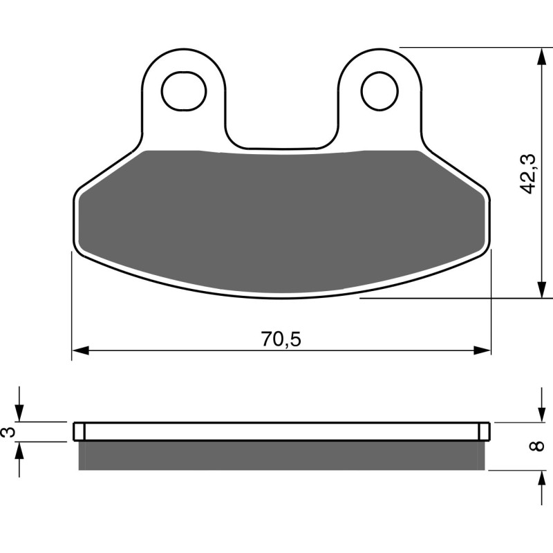 Plaquettes de frein Avant Pour Sym MX 125 Euro de 2003 à 2009 - Image 3