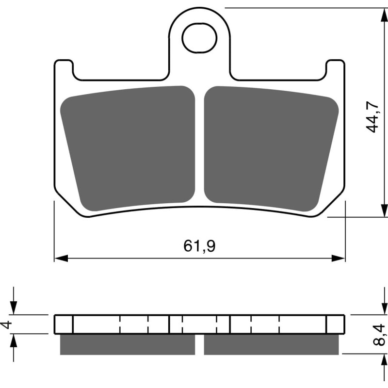 Plaquettes de frein Av Ga ou Av Dr Pour Yamaha V-max 1700  de 2009 à 2020 - Image 3