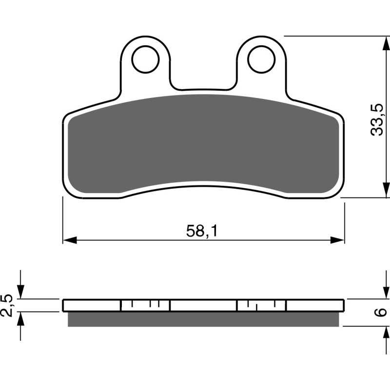 Plaquettes de frein Avant ou Arrière Pour Italjet Pit Jet 125  de 2007 à 2009 - Image 3