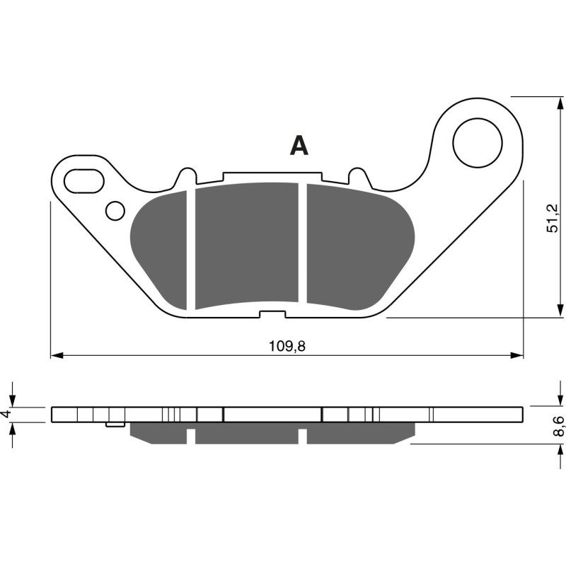 Plaquettes de frein Avant Pour Yamaha Spark 135 HC SE de 2006 à 2008 - Image 3