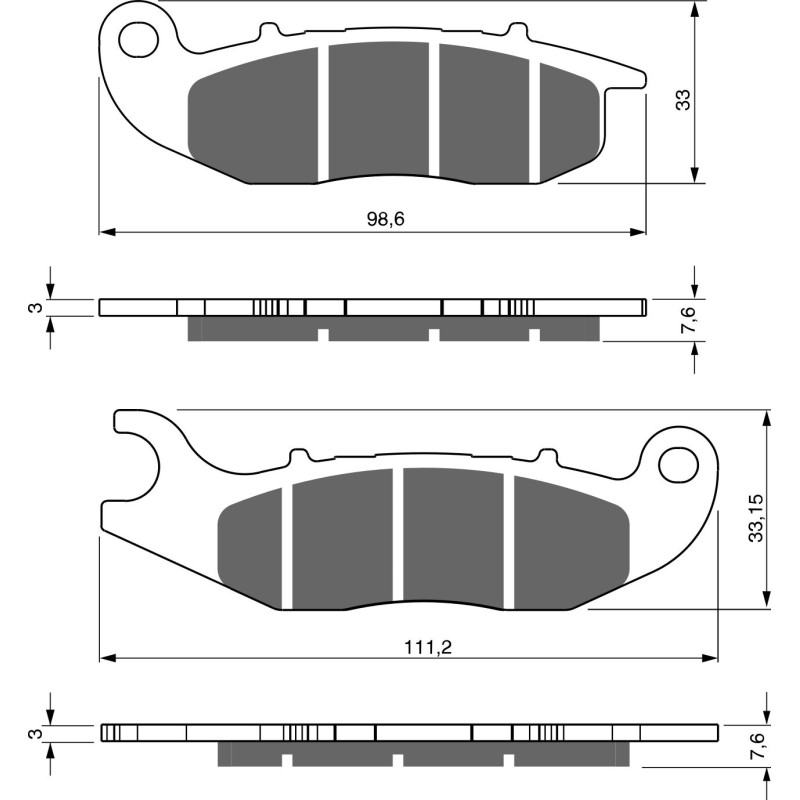 Plaquettes de frein Avant Pour Hm CRE 125 Baja RR 2T de 2011 à Nc - Image 3