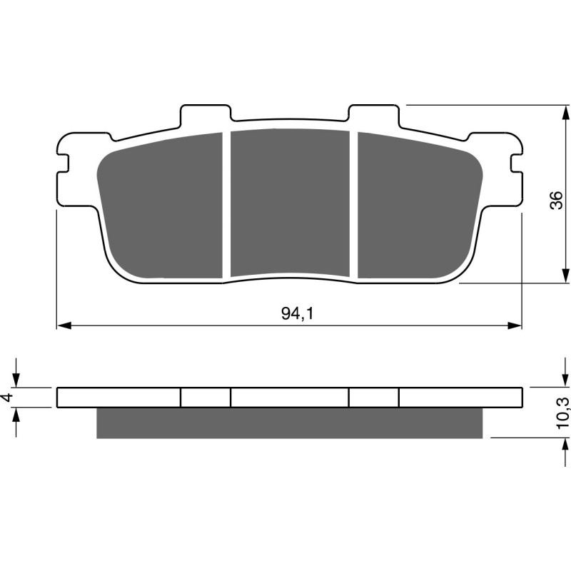 Plaquettes de frein Arrière Pour Peugeot LXR 125  de 2010 à Nc - Image 3
