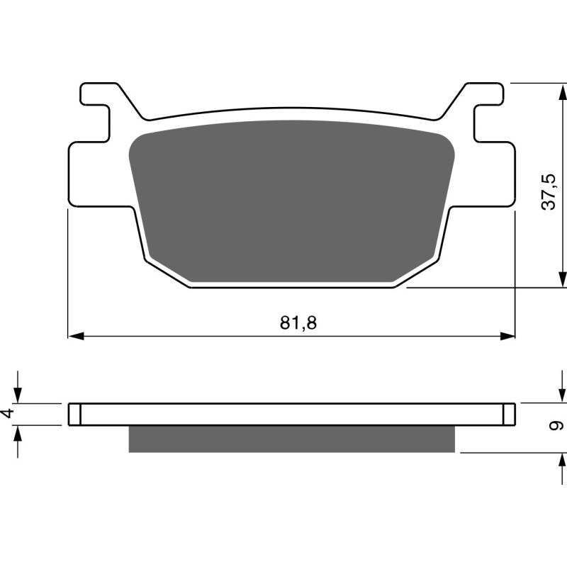 Plaquettes de frein Arrière Pour Honda S-Wing 125 FES de 2007 à 2015 - Image 3