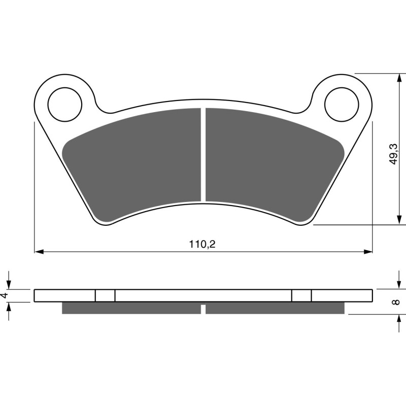 Plaquettes de frein Arrière Pour Keeway GTX 300  de 2010 à 2011 - Image 3