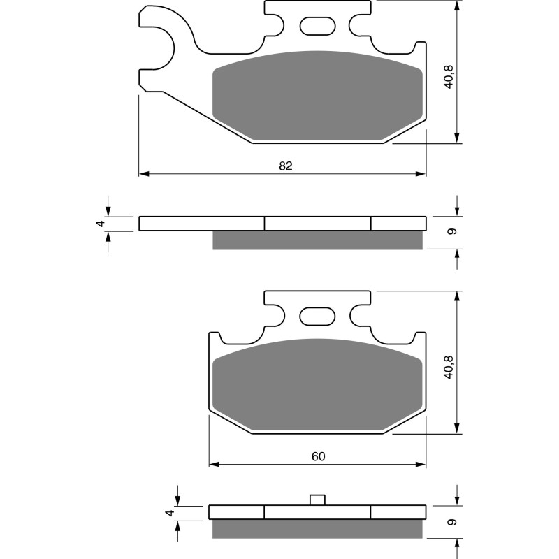 Plaquettes de frein Arrière Pour Polaris Ranger 150  de 2018 à 2021 - Image 3