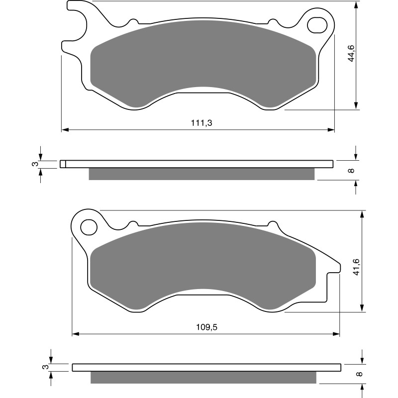 Plaquettes de frein Avant Pour Honda Vision 50 NSC de 2012 à 2018 - Image 3