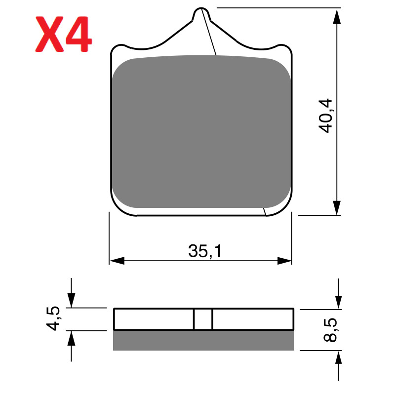 Plaquettes de frein Av Ga ou Av Dr Pour Triumph Bonneville 1200 Speed Twin de 2019 à 2020 - Image 3