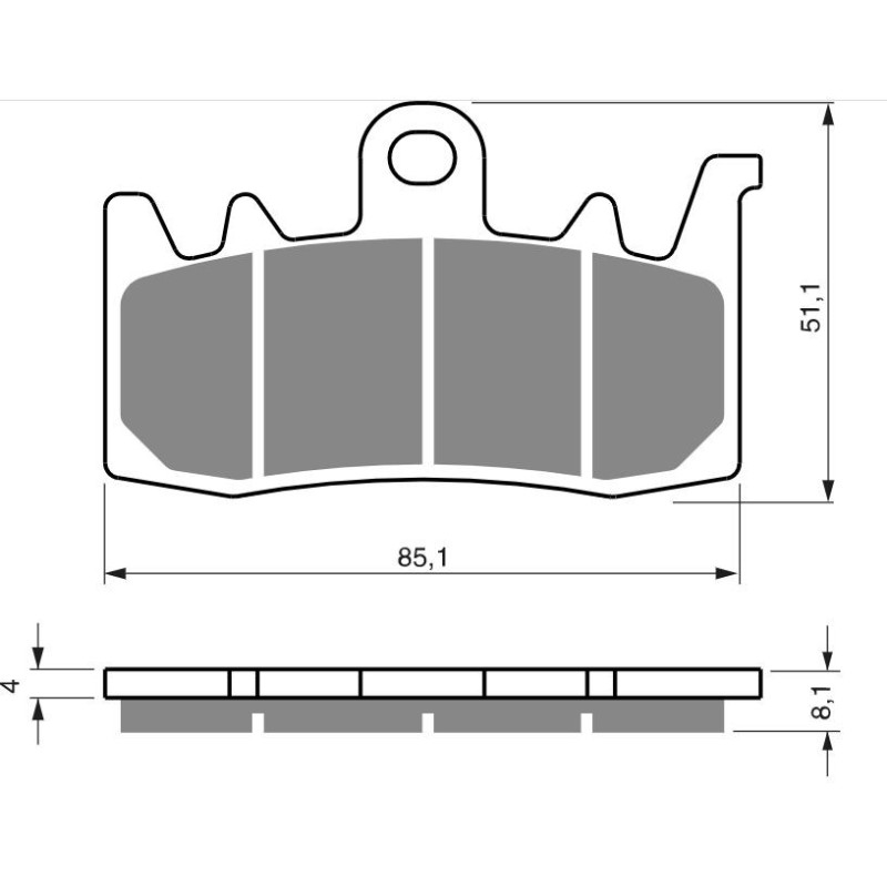 Plaquettes de frein Av Ga ou Av Dr Pour Ducati Monster 1200  de 2014 à 2020 - Image 3