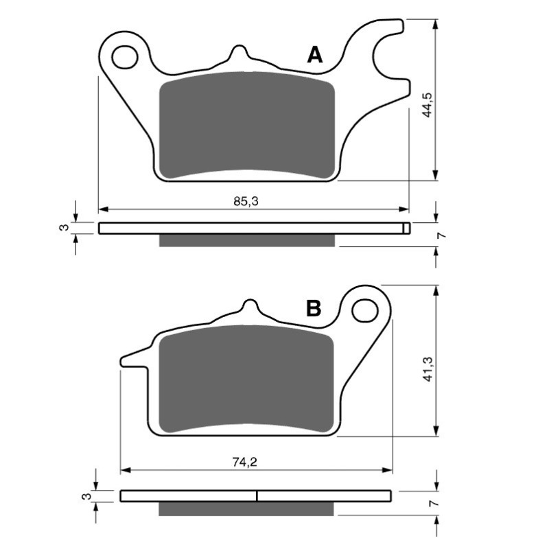 Plaquettes de frein Avant Pour Kawasaki Ninja 125  de 2019 à 2020 - Image 3