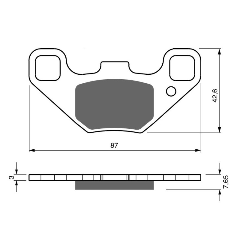 Plaquettes de frein Av Ga ou Av Dr Pour Polaris RZR 170  de 2009 à 2016 - Image 3