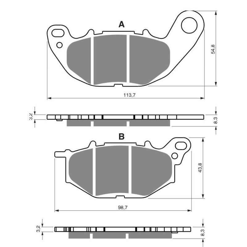 Plaquettes de frein Avant Pour Yamaha MT-03 320  de 2016 à 2021 - Image 3