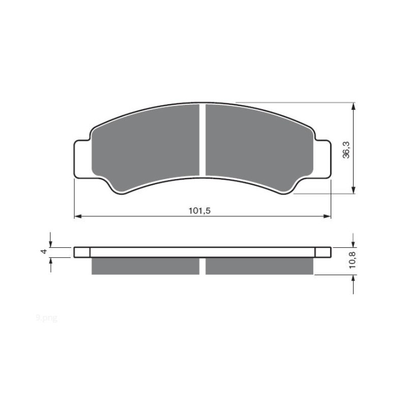 Plaquettes de frein Av Ga ou Av Dr Pour Cf-moto Gladiator 600 X de 2019 à Nc - Image 3