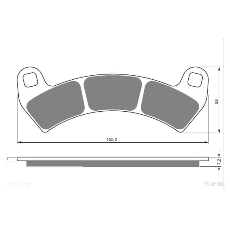 Plaquettes de frein Av Ga ou Av Dr Pour Polaris General 1000 XP 4P (R03) de 2020 à Nc - Image 3