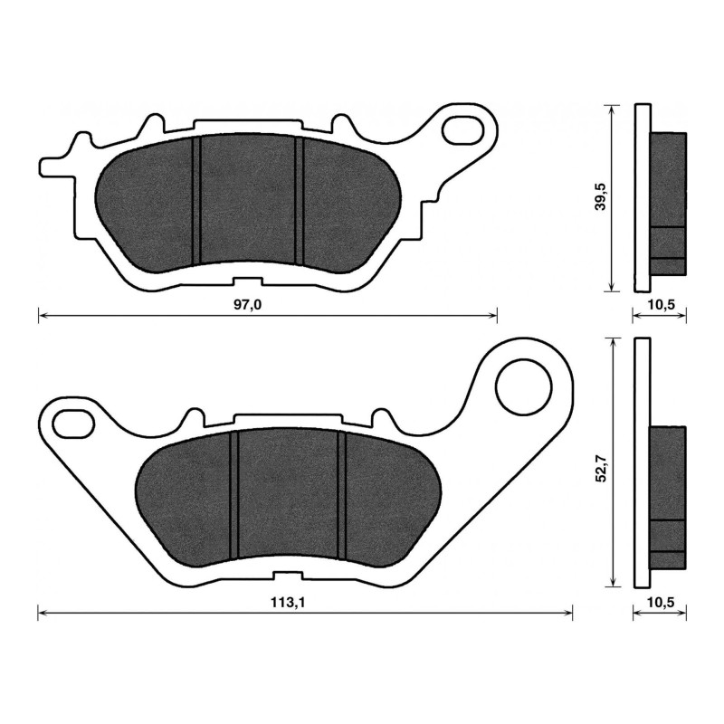 Plaquettes de frein Arrière Pour Yamaha Tricity 300   de 2020 à 2022 - Image 3