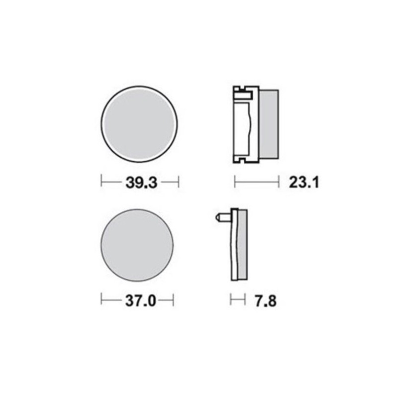Plaquettes de frein Arrière Pour Yamaha YFS Blaster 200  de 1988 à 2002 - Image 3