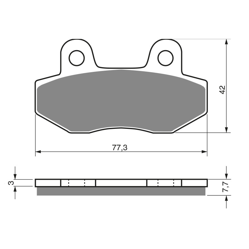 2 Kit plaquettes frein Av Ga et Av Dr Pour Hyosung GV 700 C de 2010 à Nc - Image 3