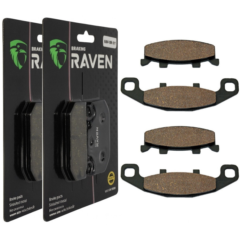 2 Kit plaquettes frein Av Ga et Av Dr Pour Kawasaki GPX 750 R ZX de 1987 à Nc