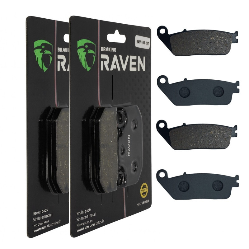 2 Kit plaquettes frein Av Ga et Av Dr Pour Yamaha X-Max 400  de 2013 à 2020