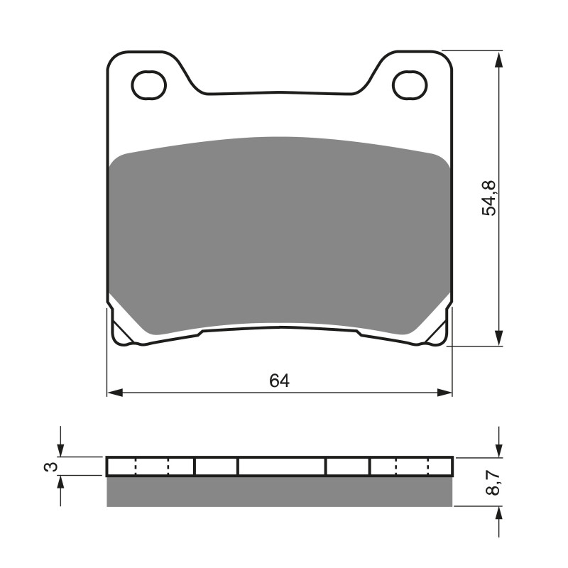 2 Kit plaquettes frein Av Ga et Av Dr Pour Yamaha XV 1100 Virago de 1989 à 1993 - Image 3