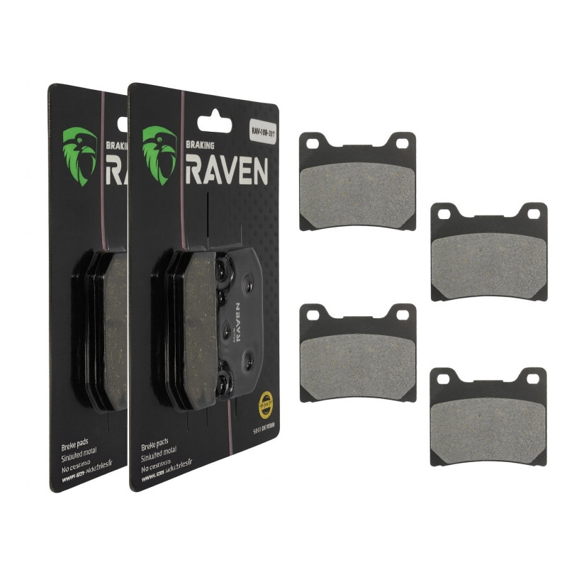 2 Kit plaquettes frein Av Ga et Av Dr Pour Yamaha XV 1200 Venture Royale de 1984 à 1985