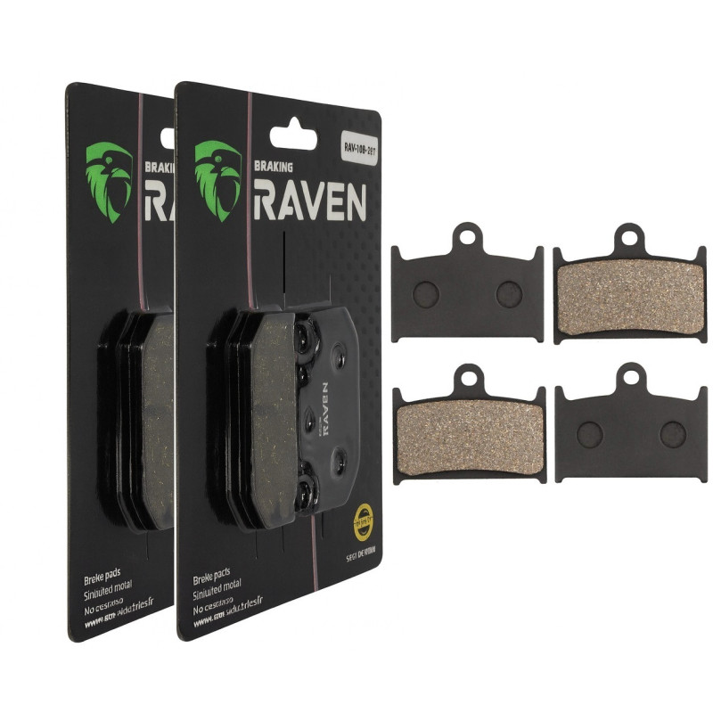 2 Kit plaquettes frein Av Ga et Av Dr Pour Triumph Thunderbird 1600  de 2009 à 2018