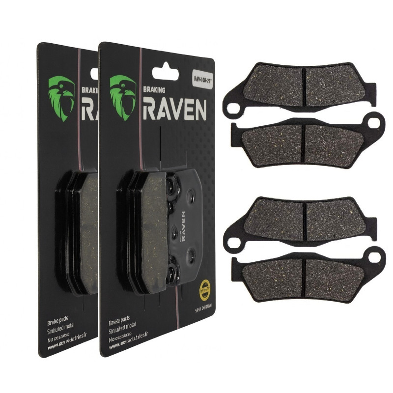 2 Kit plaquettes frein Av Ga et Av Dr Pour Ducati Monster 400  de 2007 à 2008