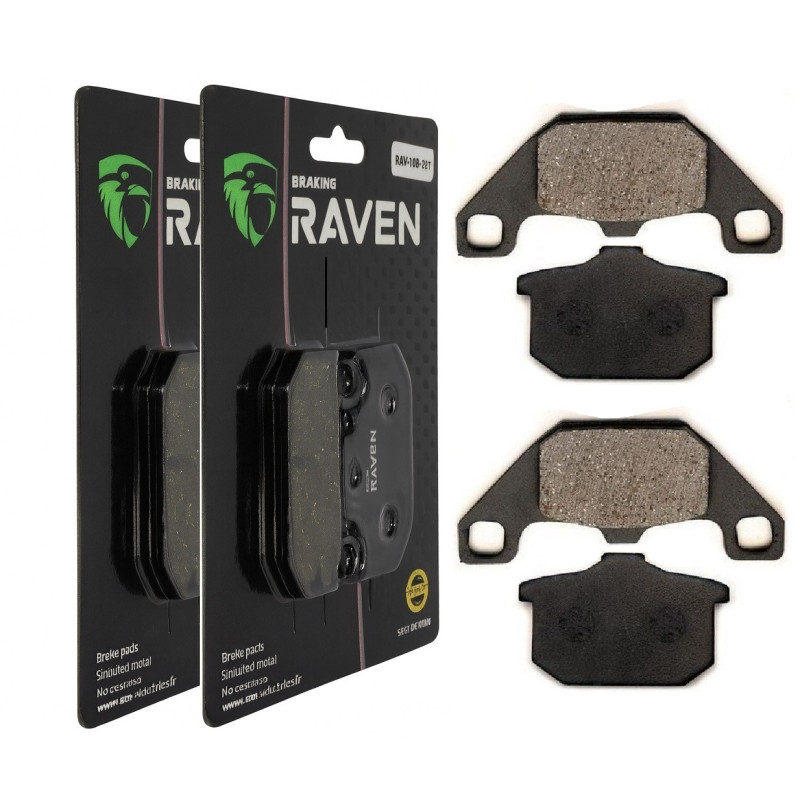 2 Kit plaquettes frein Av Ga et Av Dr Pour Kawasaki ZL 900 Eliminator de 1985 à Nc