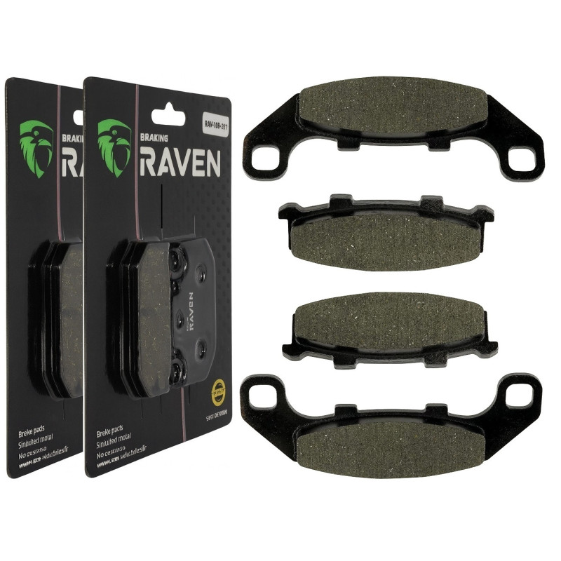 2 Kit plaquettes frein Av Ga et Av Dr Pour Kawasaki GPX 400  de 1987 à Nc