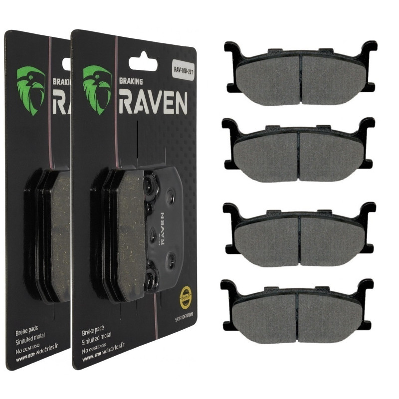 2 Kit plaquettes frein Av Ga et Av Dr Pour Yamaha XVZ 1300 Venture de 2002 à 2013