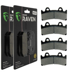 2 Kit plaquettes frein Av Ga et Av Dr Pour Yamaha YZF 750  de 1994 à 1997