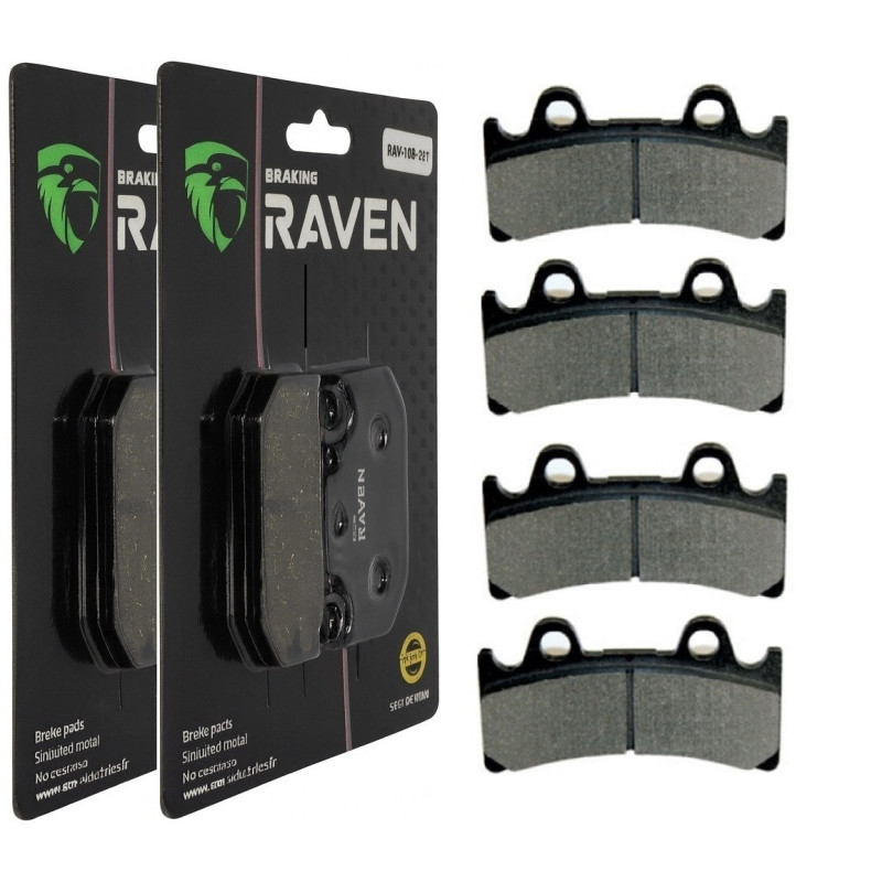 2 Kit plaquettes frein Av Ga et Av Dr Pour Yamaha FZR 1000 EXUP de 1994 à 1995