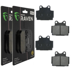 2 Kit plaquettes frein Av Ga et Av Dr Pour Yamaha FZ 400 R de 1985 à Nc