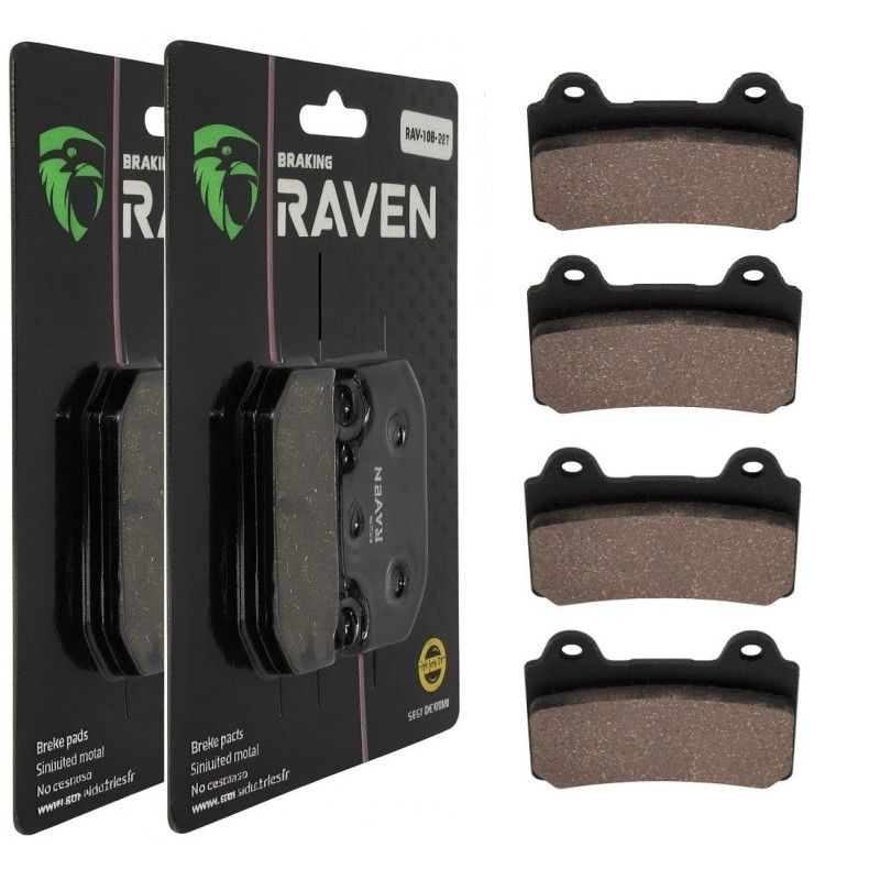 2 Kit plaquettes frein Av Ga et Av Dr Pour Yamaha FZR 750 R Genesis de 1987 à Nc